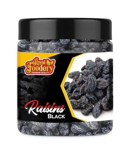 Royal Foodery Seedless Black Raisins | Kali Kishmish | Delicious Dry Fruits & Healthy Snack (900 G)