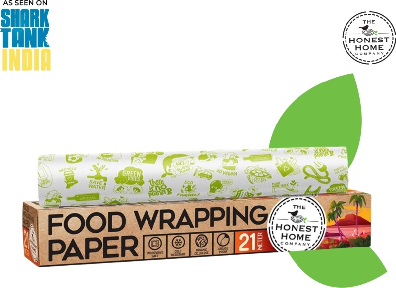 The Honest Home Company Reusable Food Wrapping Paper 21Mtr Roll – Non Stick, Oilproof Parchment Paper(21 M)