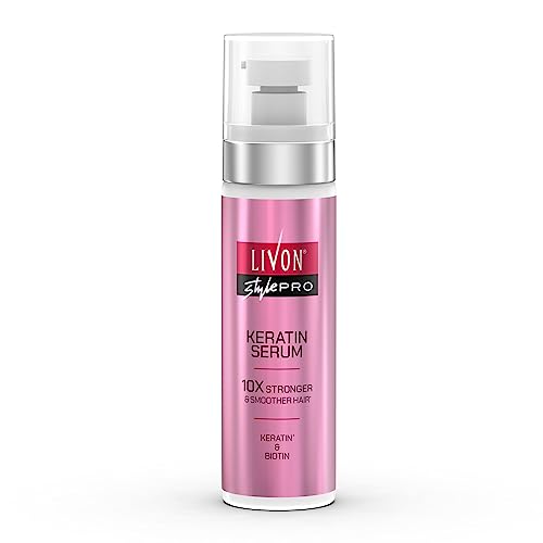 Livon Style Pro Keratin Hair Serum For Women | 10X Stronger & Smoother Hair| With Keratin & Biotin| All Hair Types| 100 Ml