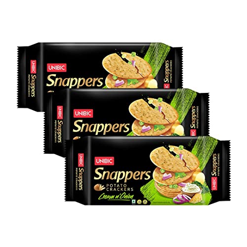 Unibic Foods Snappers Potato Crackers – Cream & Onion – 300 Gms