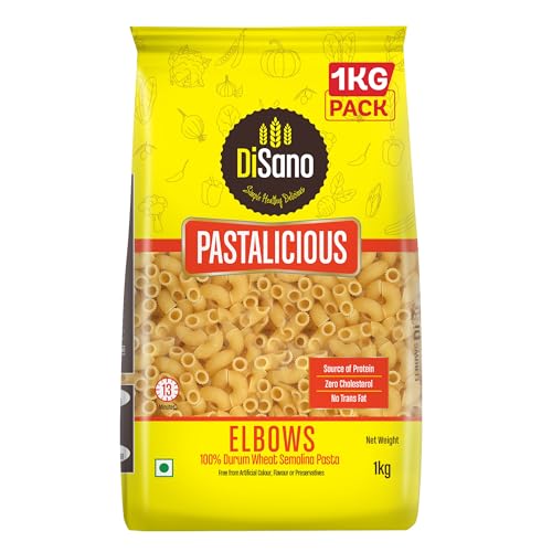 Disano Pastalicious 100% Durum Wheat Macroni Pasta, Elbow, 1Kg