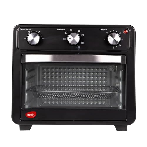 Pigeon By Stovekraft Air Fryer Oven 25L | 2-In-1 Appliance (Otg + Airfryer) | 1400 Watts | Air Fry, Bake, Broil, Toast, Defrost (Black) | Without Rotisserie