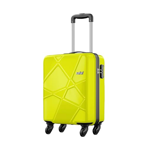 Safari Pentagon Hardside Small Size Cabin Luggage Suitcase Trolley Bags For Travel Green Lime Color 55Cm
