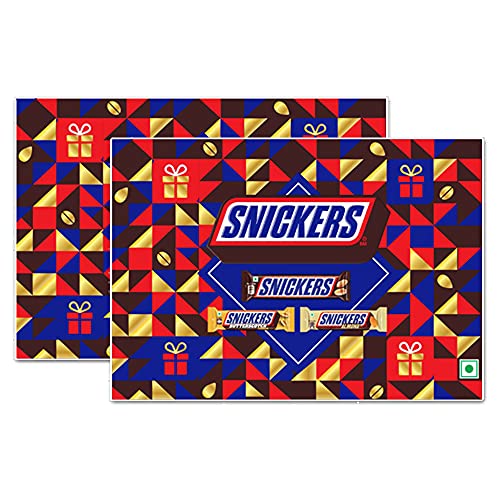 Snickers Chocolate Gift Pack For Diwali | Assortment Of Premium Chocolates | Peanut, Almond & Butterscotch Chocolate Bars | Best Diwali Gift Box | 150G | Pack Of 2