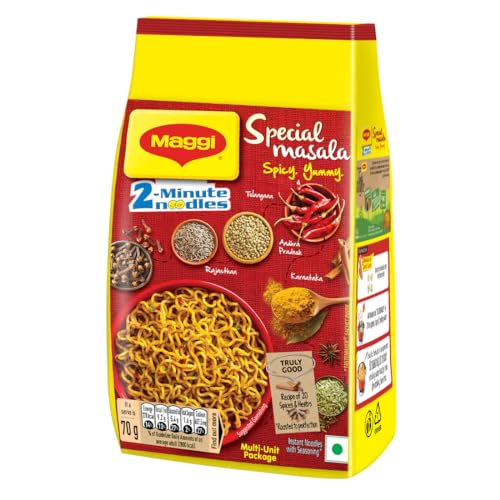Maggi 2-Minute Vegetarian Special Masala Instant Noodles, Pack Of 12
