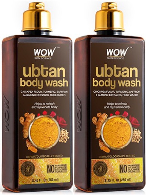 Wow Skin Science Ubtan Body Wash For Tan Removal And Glowing Skin (Pack Of 2)(2 X 300 Ml)