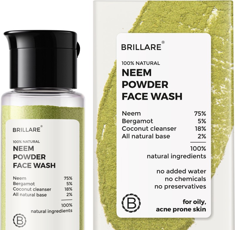 Brillare Neem, Reduces Acne & Pimples, With Bergamot For Clear Skin Face Wash(15 G)