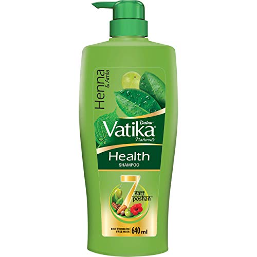 Dabur Vatika Health Shampoo – 640Ml | With 7 Natural Ingredients | For Smooth, Shiny & Nourished Hair | Repairs Hair Damage, Controls Frizz | For All Hair Types | Goodness Of Henna & Amla
