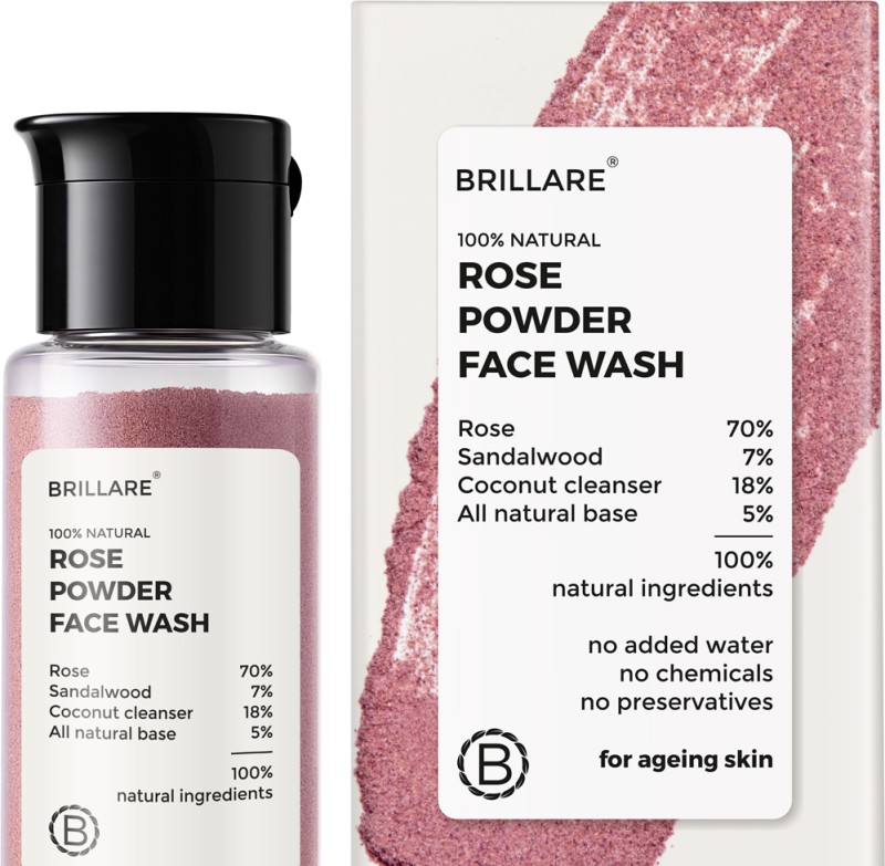 Brillare Rose, Anti Ageing Skin, Sandalwood & Coconut Powder, Hydration Face Wash(15 G)