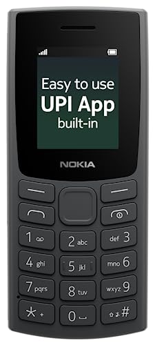 Nokia All-New 105 Single Sim Keypad Phone With Built-In Upi Payments, Long-Lasting Battery, Wireless Fm Radio | Charcoal