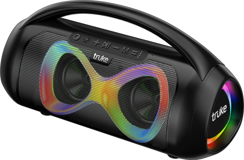 Truke Infinity Portable Box With Rgb Leds, 12Hrs Battery, Powerful Sound & Bass 50 W Bluetooth Party Speaker(Black, Stereo Channel)