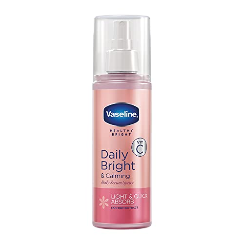 Vaseline Daily Bright & Calming Body Serum Spray 180Ml, Feels Light And Makes Skin Bright