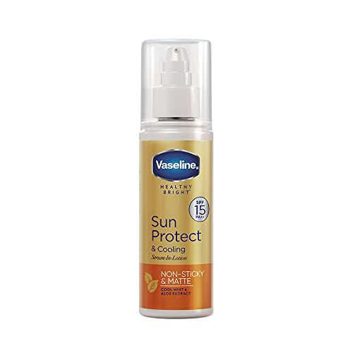 Vaseline Sun Protect & Cooling Spf 15 Body Serum Lotion 180Ml, For Non-Sticky & Matte Sun Protected Skin