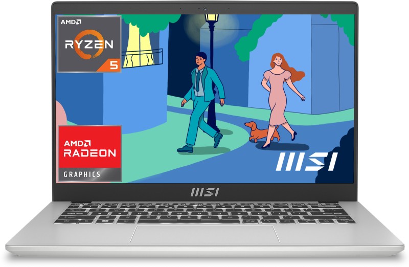 Msi Modern 14 Amd Ryzen 5 Hexa Core 7530U – (16 Gb/512 Gb Ssd/Windows 11 Home) Modern 14 C7M-062In Thin And Light Laptop(14 Inch, Urban Silver, 1.4 Kg)