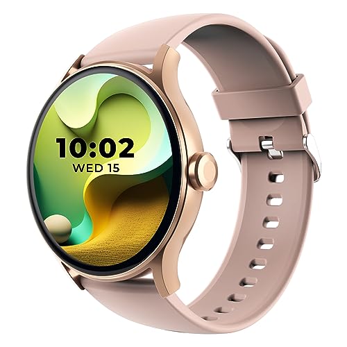 Beatxp Flare Pro 1.39” Hd Display Bluetooth Calling Smart Watch, 100+ Sports Modes, Heart Rate Monitoring, Spo2, Ai Voice Assistant, Ip68 – Champagne Gold
