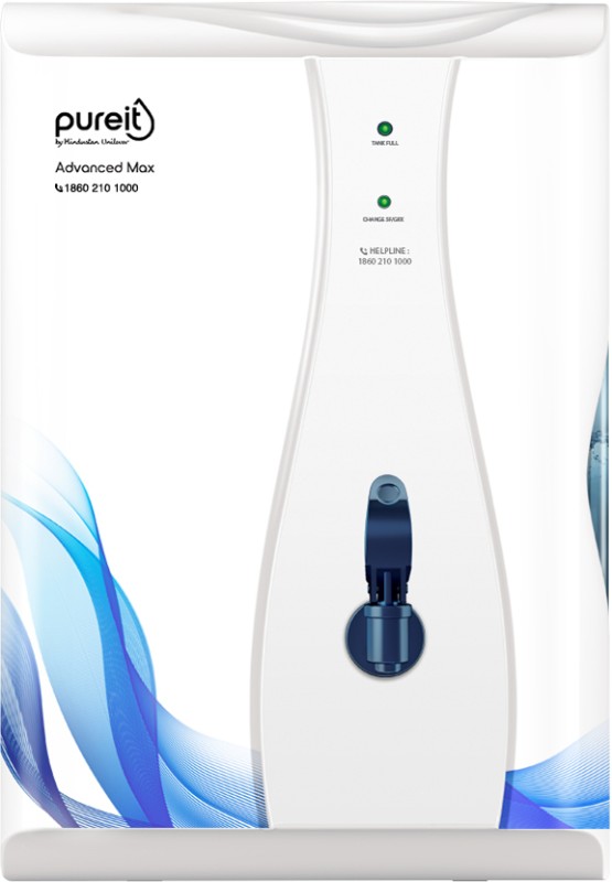 Pureit By Hul Advanced Max 6 L Mineral Ro + Uv + Mf + Mp Water Purifier With Mineral Cartridge(White, Blue)