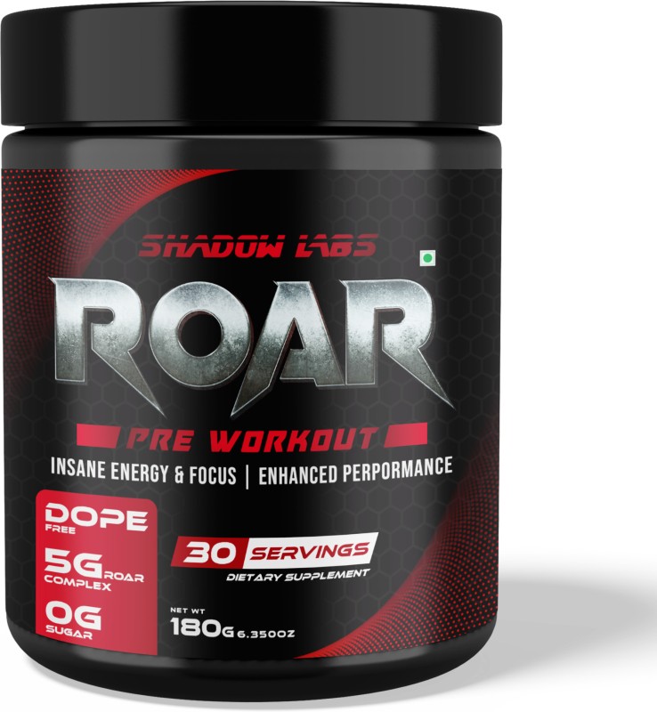 Orealfit Shadow Labs Roar Pre Workout For Extreme Energy And Focus Pre Workout(180 G, Fruit Punch)