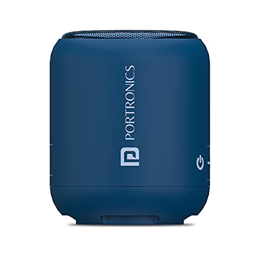 Portronics Sounddrum 1 10W Tws Portable Bluetooth 5.3 Speaker With Powerful Bass, Inbuilt-Fm & Type C Charging Cable Included(Blue)