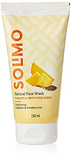 Amazon Brand – Solimo Pineapple Face Wash With Chia Seed, 150Ml