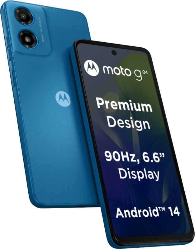 Motorola G04 (Satin Blue, 128 Gb)(8 Gb Ram)