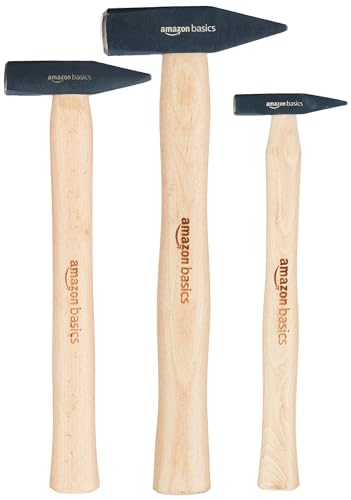 Amazon Basics Machinist | Hammer Wood Handle | 3 Pcs Set 100/300/800 Gms