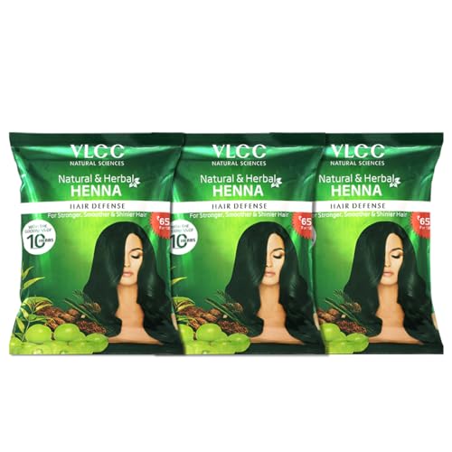 Vlcc Natural & Herbal Henna – 120G X 3 (Pack Of 3) | Goodness Of 10 Herbs Like Amla, Brahmi, Jatamansi, And Bhringraj | For Stronger, Smoother & Shinier Hair.