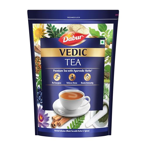 Dabur Vedic Tea – 950G (Black Tea) | Chai Handpicked From Assam, Nilgiri & Darjeeling | Soulful Aroma & Rich Taste | Premium Tea