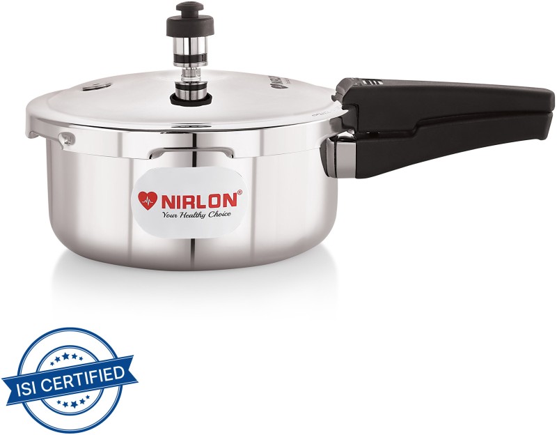 Nirlon Triply Stainless Steel Outer Lid Pressure Cooker/Compatible With Gas & Induction 2 L Induction Bottom Pressure Cooker(Triply)
