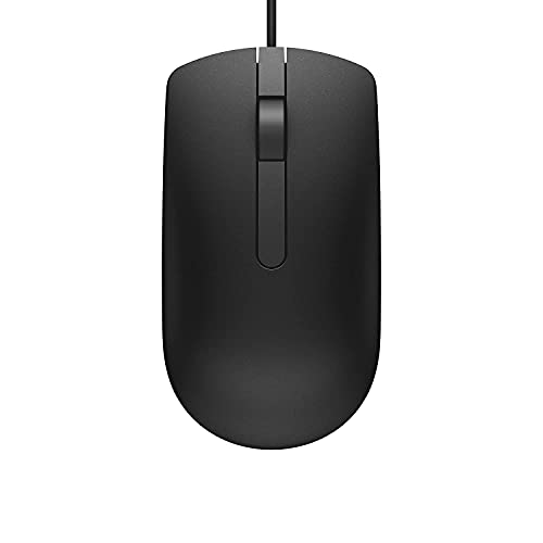 Dell Ms116 Wired Optical Mouse, 1000Dpi, Led Tracking, Scrolling Wheel, Plug And Play