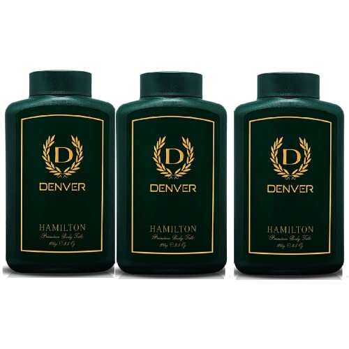 Denver Hamilton Premium Body Talc – 100Gm Each (Pack Of 3) | Scented Talcum Powder For Men