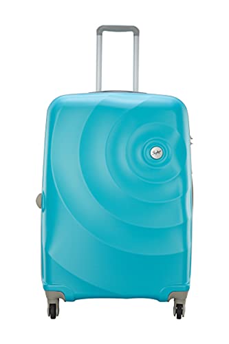 Skybags Mint 79Cms Large Check-In Polycarbonate Hardsided 4 Smooth Wheels Speed_Wheel Trolley 8 Wheel Suitcase, Turquoise (Blue), 80 Centimeters