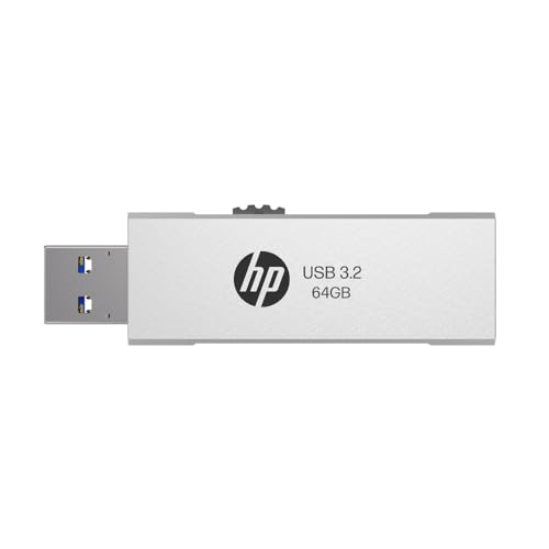 Hp 818W 64Gb Usb 3.2 Flash Drive Silver Metal