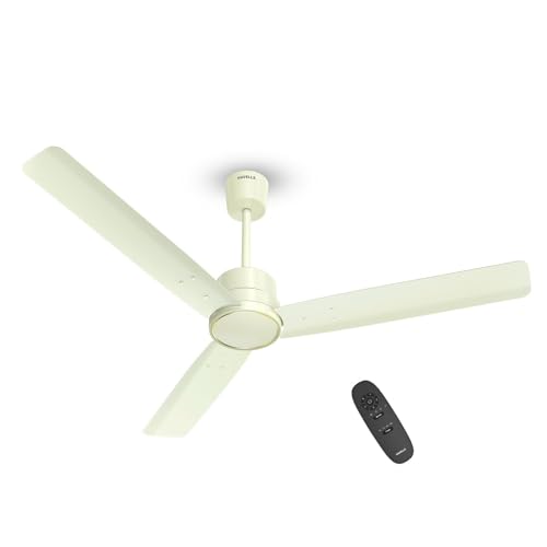 Havells 1200Mm Ambrose Slim Bldc Motor Ceiling Fan | Premium Finish, Remote Control, High Air Delivery | 5 Star Rated, 28W Power Consumption, Upto 65% Energy Saving, 2Yr Warranty | (Pack Of 1, Bianco)
