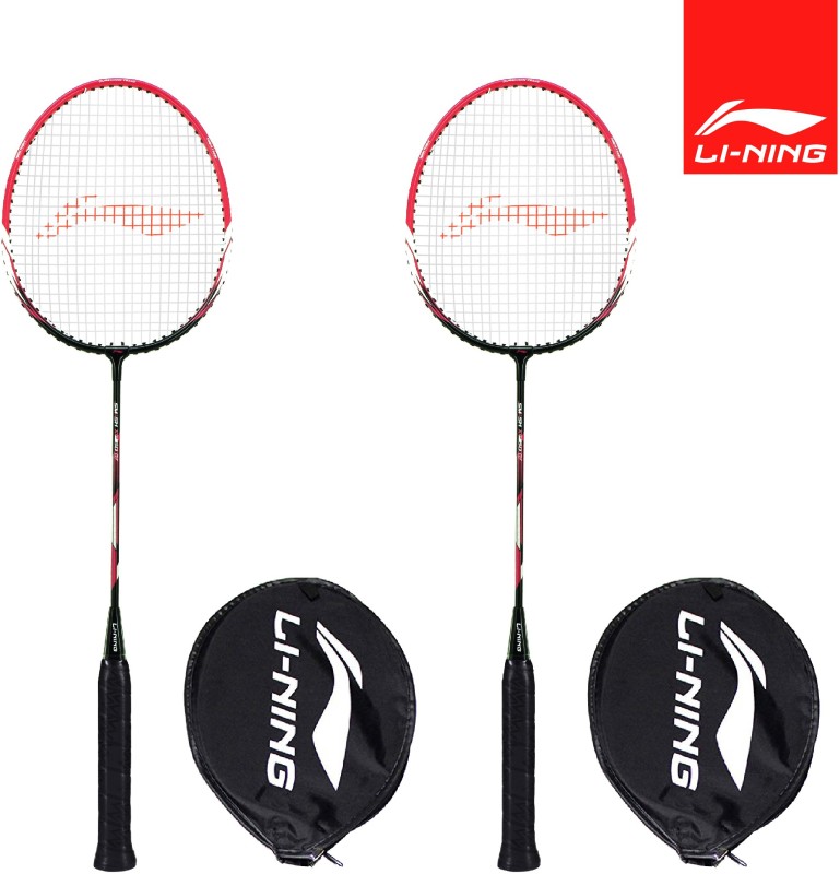 Li-Ning Xp-60-Iv Black, Pink Strung Badminton Racquet(Pack Of: 2, 86 G)