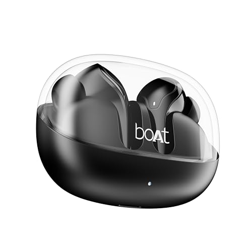 Boat Newly Launched Airdopes 311 Pro Tws Earbuds W/Up To 50 Hrs Playtime, Dual Mics With Enx™ Tech, 50 Ms Low-Latency Beast™ Mode, Asap™ Charging, Iwp™ Tech, Bt V5.3, Ipx4 Resistance(Active Black)