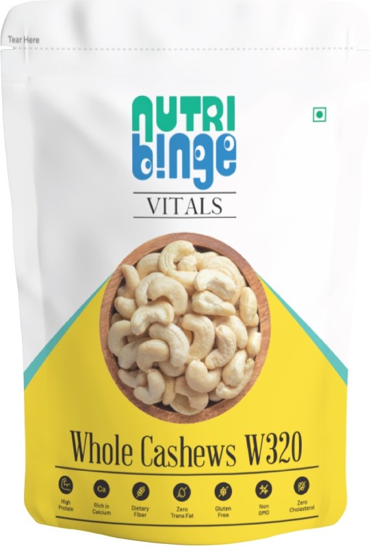 Nutri Binge Vitals Whole Cashews W320 500G Cashews(500 G)