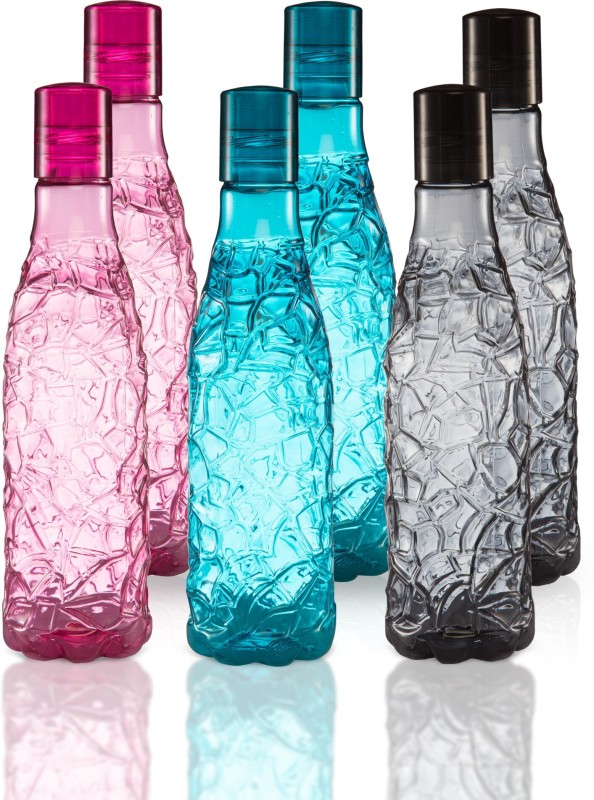Flipkart Smartbuy Designer Mosaic Bottle – 1000Ml – Pet(Pack Of 6, Multicolor, Plastic)