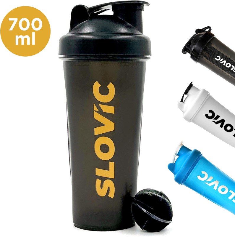 Slovic Shakers For Protein Shake, Plastic Free Gym Bottles For Men, 700 Ml Shaker(Pack Of 1, Multicolor, Plastic)