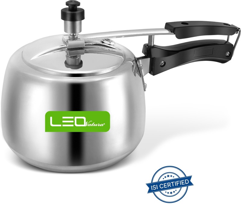 Leo Natura Handi Cooker Inner Lid 3 L Induction Bottom Pressure Cooker & Pressure Pan(Aluminium)