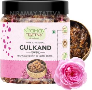 Niramay Tattva Natural Gulkand, 350Gm | Sun-Cooked Damask Rose Petals & Rock Sugar 350 G