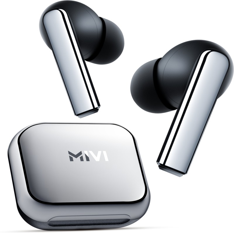 Mivi Duopods I3 Tws,13Mm Bass,45+H Playtime,Ai Enc,Low Latency,Type C,5.3 Bt Headset Bluetooth Headset(Black, True Wireless)