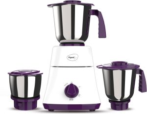 Pigeon 16086 Favourite 3 Jar 500 Watts Mixer 500 W Juicer Mixer Grinder (3 Jars, White, Purple)