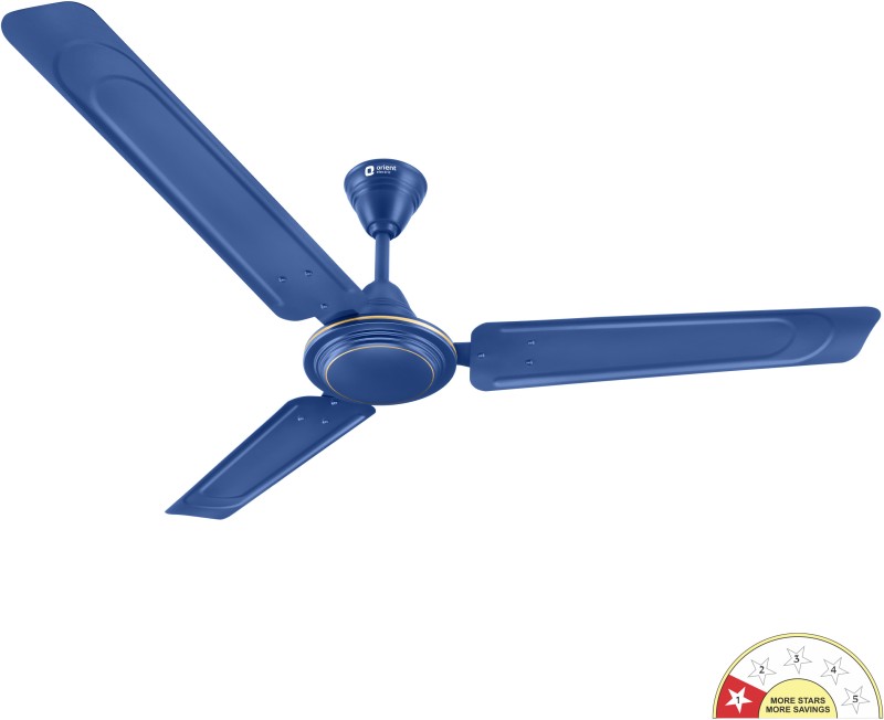 Orient Electric Ujala Air Bee Star Rated 1 Star 1200 Mm 3 Blade Ceiling Fan(Matt Blue, Pack Of 1)