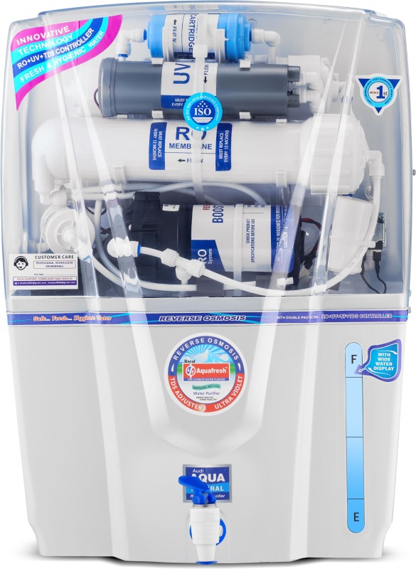 Aqua Fresh Epicaqua Adjuster India 1St Bis (Is 16240 :2023) Cm/L8100159306 15 L Ro + Uv + Uf + Atds Water Purifier With Prefilter(White, Blue)