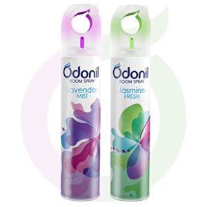 Odonil Room Air Freshener Spray – 440Ml Combo (Pack Of 2, 220Ml Each) | Lavender Mist & Jasmine Fresh | Nature Inspired Fragrance For Home & Office | Long Lasting Fragrance