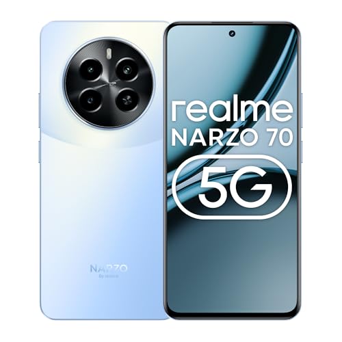 Realme Narzo 70 5G（Ice Blue,6Gb Ram, 128Gb Storage | Dimensity 7050 5G Chipset | 120Hz Amoled Display | 50Mp Primary Camera | 45W Charger In The Box
