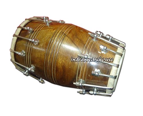 Sai Musical Dholak Drums Double Bolt Tuned Made Of Sheesham Wood Dholki Yoga Bhajan Kirtan.