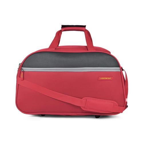 Aristocrat Enigma 52 Cm Polyester Softsided Cabin Size Duffle Bag – Red