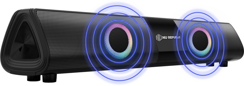 Nu Republic Party Box 20 With X-Bass®Technology, Upto 16 Hrs Playtime, Multi Rgb Led Lights 20 W Bluetooth Speaker(Black, 2.0 Channel)