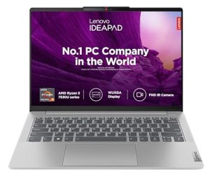 Lenovo Ideapad Slim 5 Amd Ryzen 5 7530U 14″ (35.5Cm) Wuxga+ Ips Laptop (16Gb/512Gb Ssd/Win 11/Office 2021/Backlit Kb/Fhd Camera/Alexa/3 Month Game Pass/Arctic Grey/1.46Kg), 82Xe004Rin